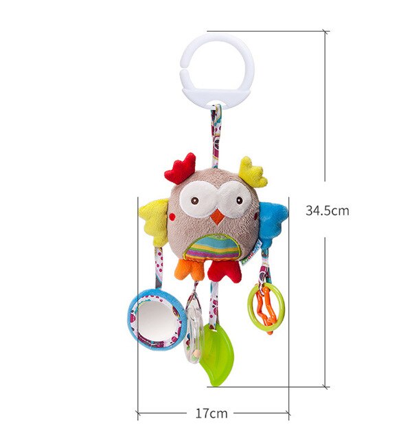 Montessori Rammelaars Dier Bed Bel Mobiles Peuter Speelgoed Crib Speelgoed Voor Kids Zachte Muzikale Educatief Pasgeboren Baby Rammelaars: SWJ004-owl