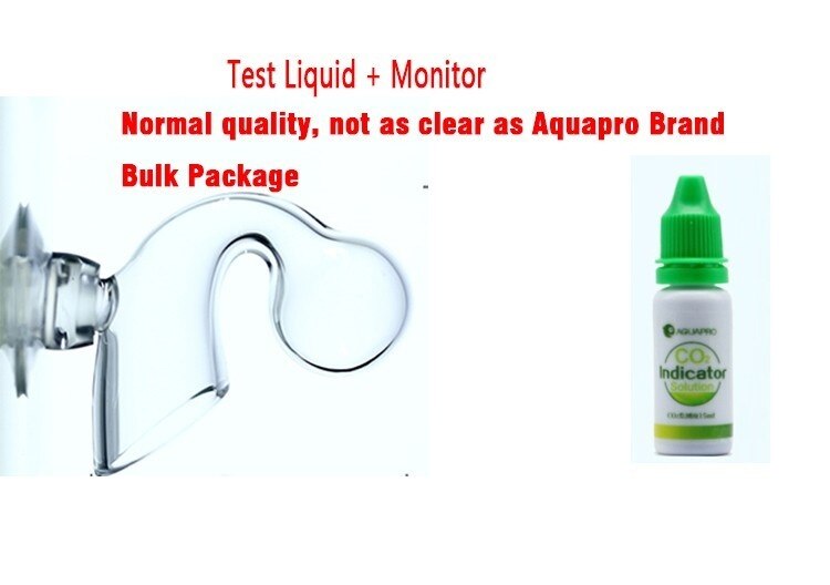 AquaPro ADA R Shape CO2 Aquairum Testing Kit With Glass Monitor For 10ml Long Time Last Test Liquid: Bulk Kits 