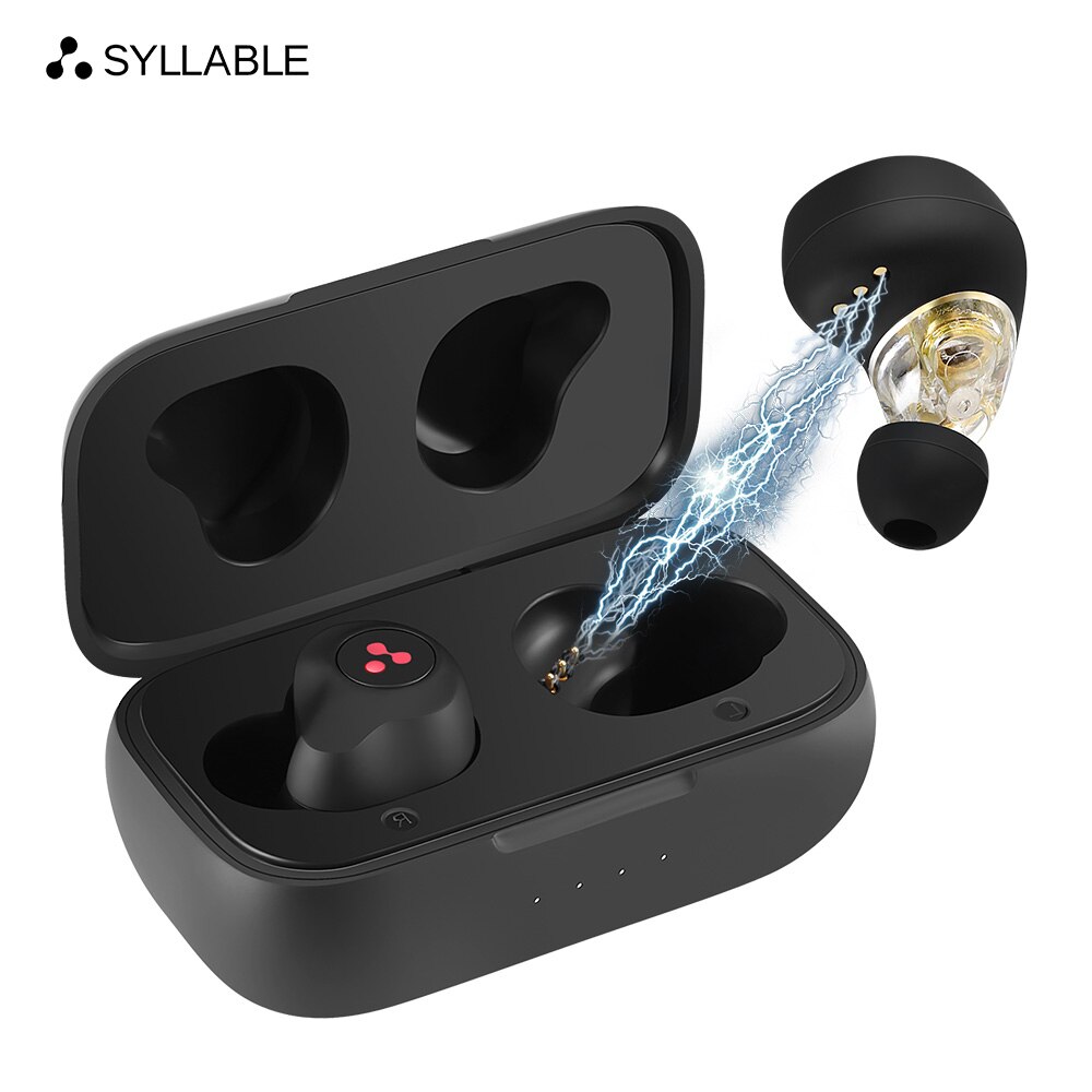 SYLLABLE-auriculares inalámbricos S115, cascos con potentes graves, TWS, reducción de ruido para música, Chip QCC3020 de SYLLABLE S115, auriculares de deporte inalámbrico: Default Title