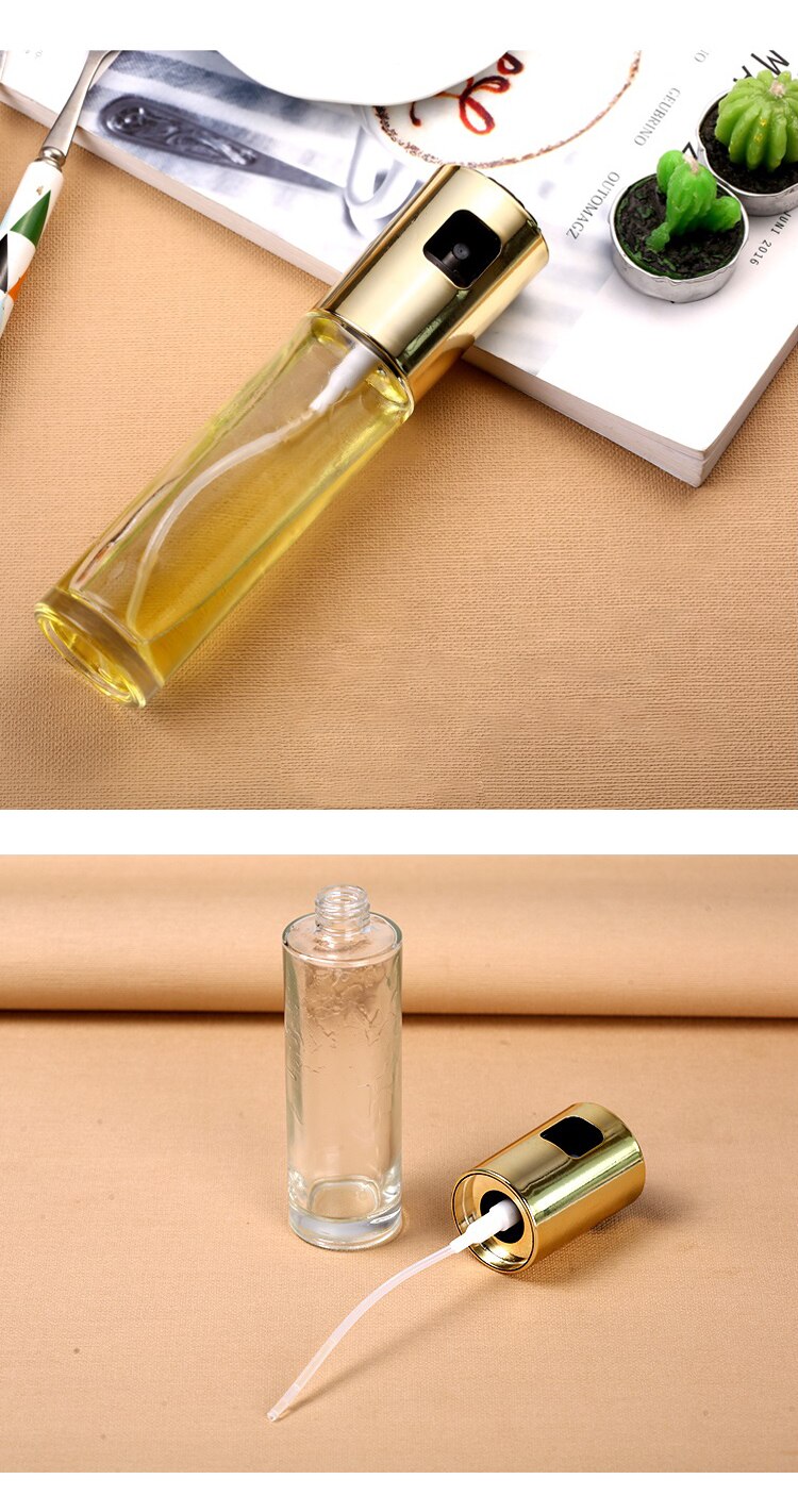 Flacone spray da cucina, bomboletta spray a pressione, bottiglia di aceto in vetro trasparente, bottiglia di condimento, bottiglia di profumo, annaffiatoio