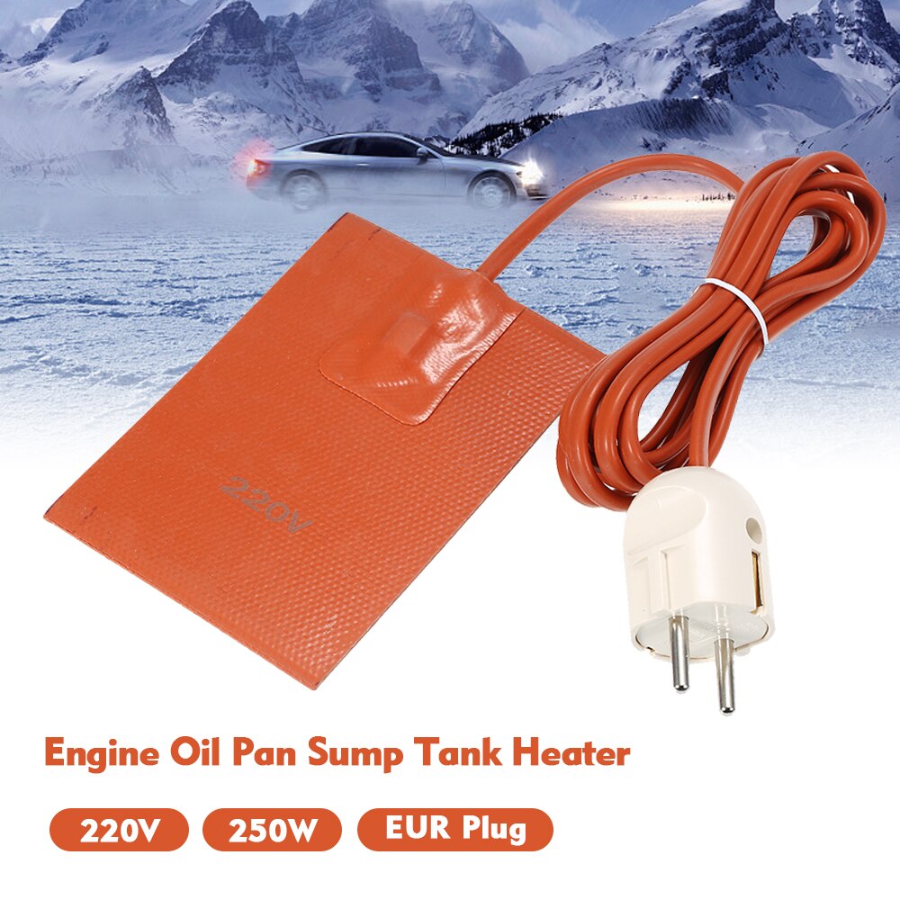 Car Engine Heater Oil Pan Tank Heater Pad 250W Sil... Grandado