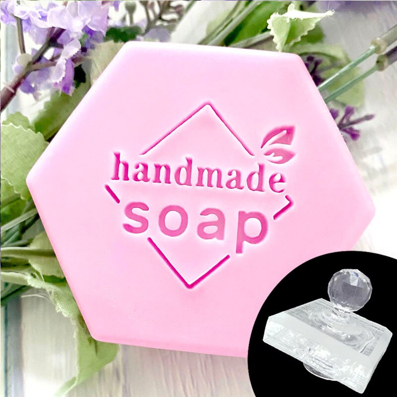 Plants HANDMADE SOAP Series Soap Stamp For Soap Making Stamp DIY Handmade Crafts Transparent Resin Seal: Mixed Color