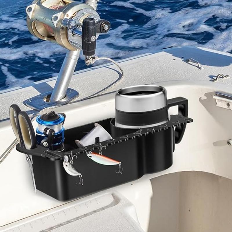 Boot Wasser flaschen halter Gummi lasche angebracht Boot Flaschen becher Veranstalter multifunktion ale Getränke halter Tablett für Fisch köder