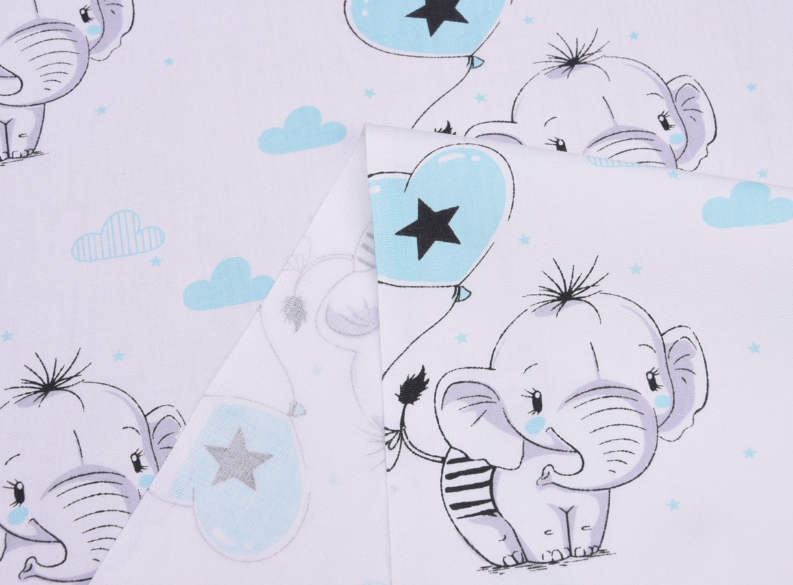 160cm*50cm ballon elefant nyfødte baby børn bomuldsstof trykt klud syning quiltning sengetøj tøj kjole patchwork stof: -en