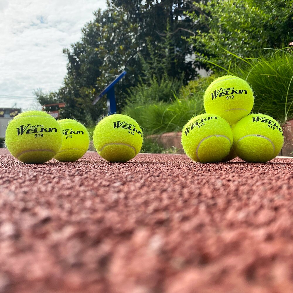 WELKIN-balle élastique de Tennis en caoutchouc, balle élastique Durable pour la pratique du Tennis, école de plaisir Club compétition, 3 pièces/lot