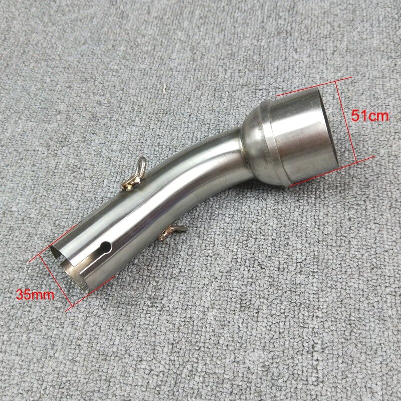 Motorcycle Exhaust Adapter 51MM Slip on Link Pipe Escape Mid Tube Clamp Connector for YAMAHA YZF R25 R30 R3