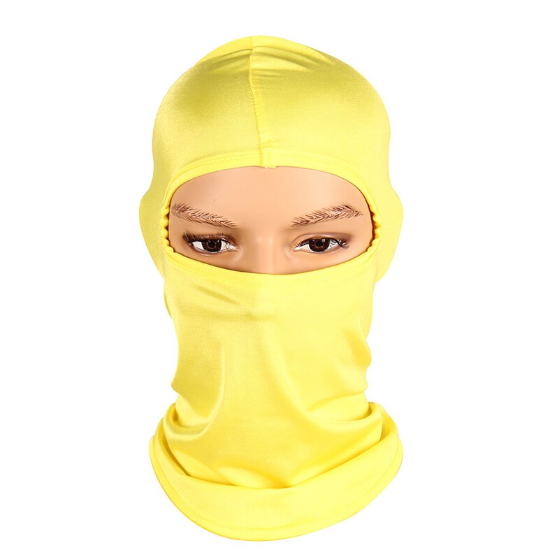 Mænd kvinder cykel cap cap vindtæt anti-sand løb cykel cap hat beskyttelse udendørs sport beskyttelse hals ansigt hoved hætte: Gul