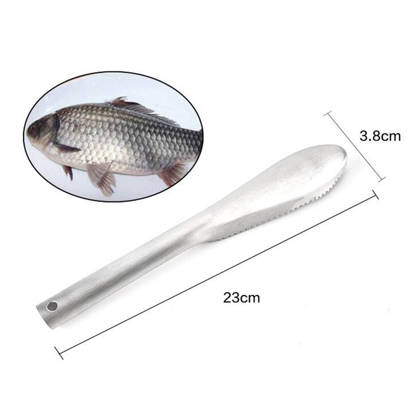 Vis Schoonmaken Mes Skinner Vis Huid Schraper Rvs Schubben Vissen Reiniging Remover Keuken Gadget Koken Gereedschap: Default Title