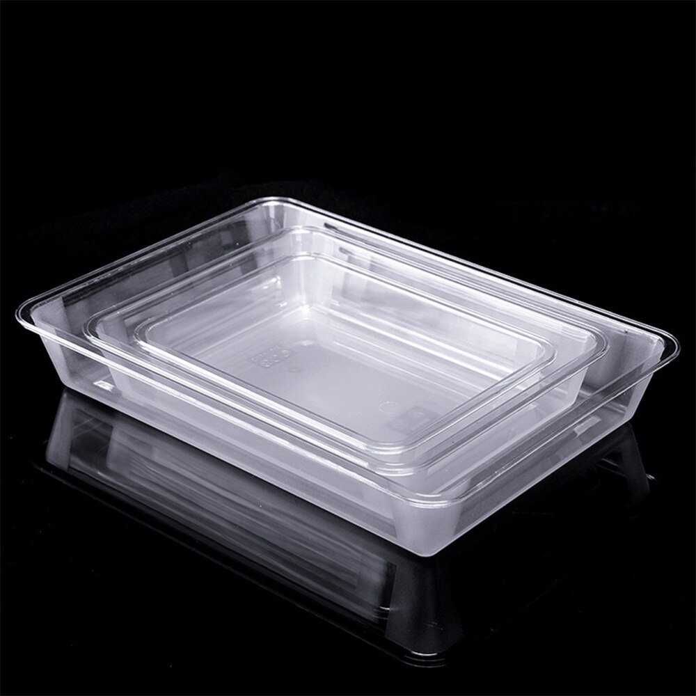 Rechthoek Transparant Acryl Dienblad Thee Koffie Snack Dessert Ontbijt Tafel Lade Platter Huis Keuken Opslag Organizer