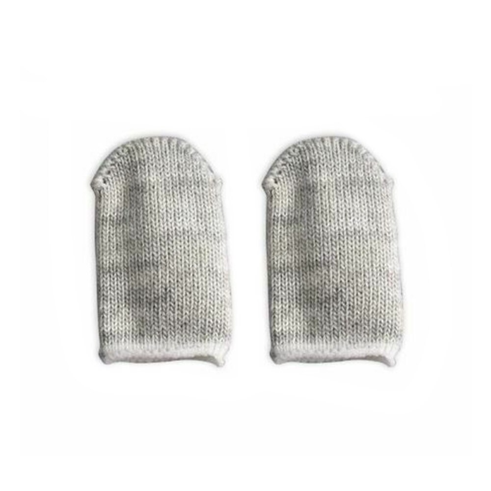 Funda de nailon para control de juegos, protector de dedos transpirable, resistente al sudor, para dedos, antiarañazos, sensible al tacto para Móvil, 1 par: Gris