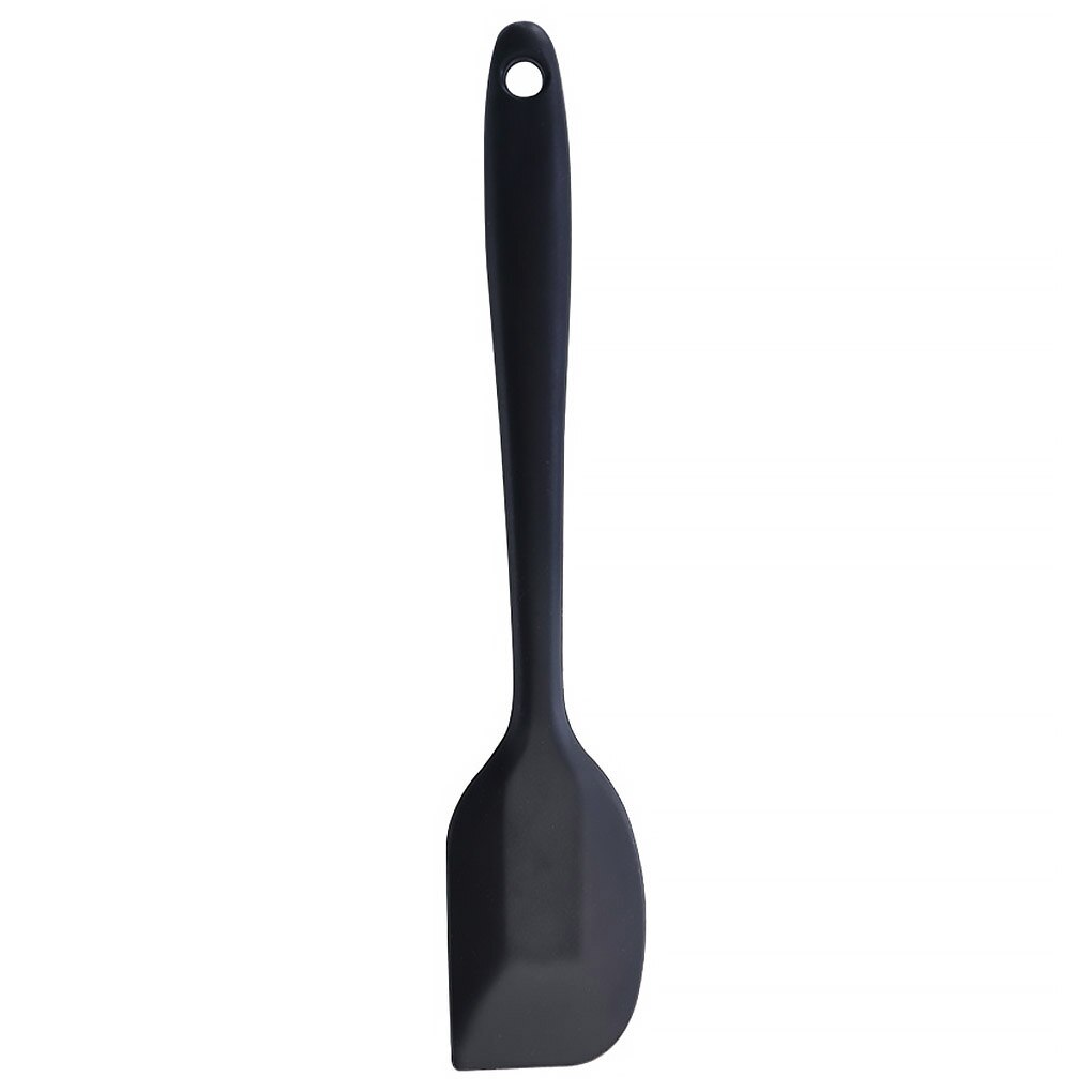 1pc 21.5cm sikker silikone bagespatel varmebestandig non-stick skraber køkkenredskaber opvaskemaskine: Sort