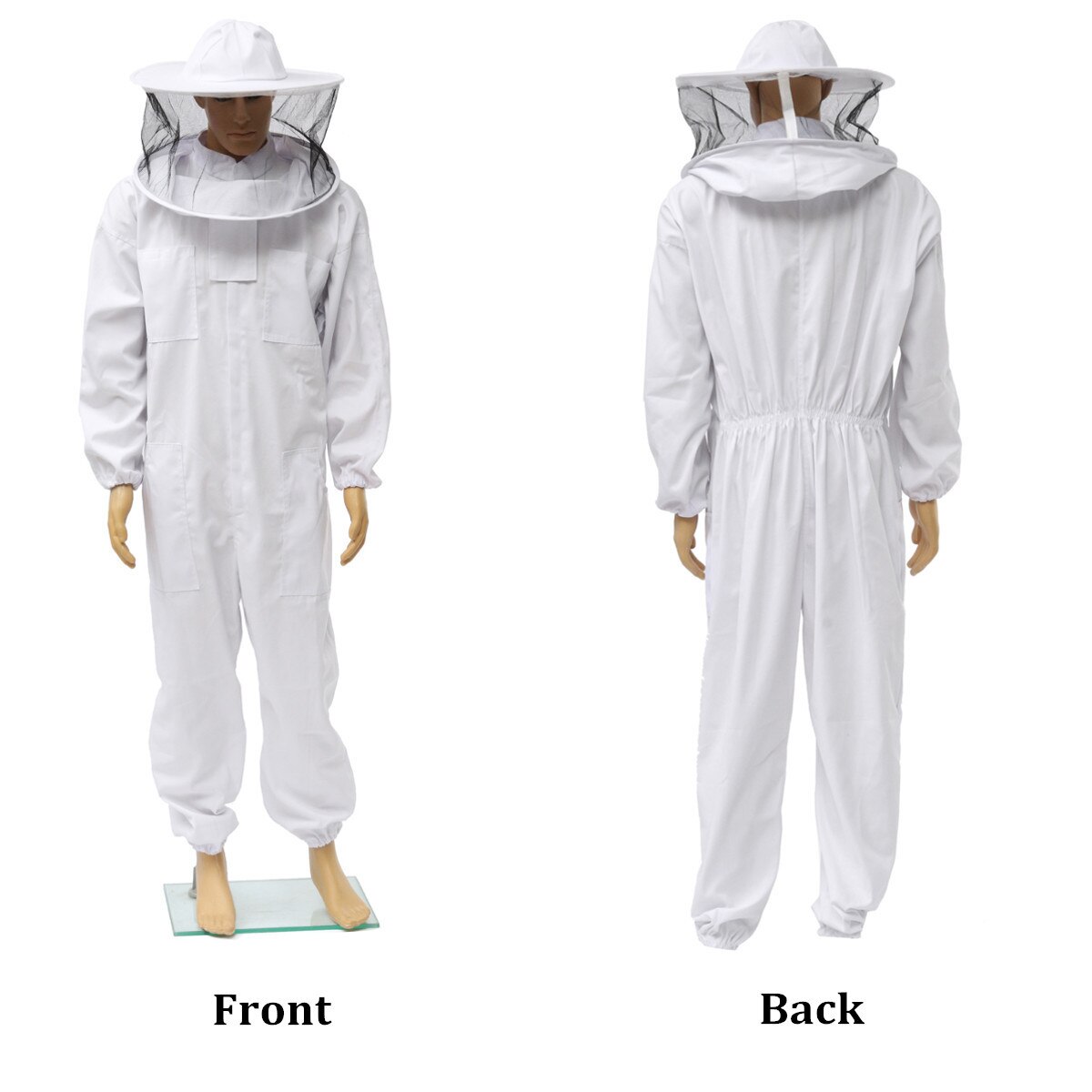 Bee Keeping Suit Full Body Protective Clothing Hat Smock Pro Anti Bee Suit Equipment Veil Hood Hat Bee Keeping Jacket Veil Suit
