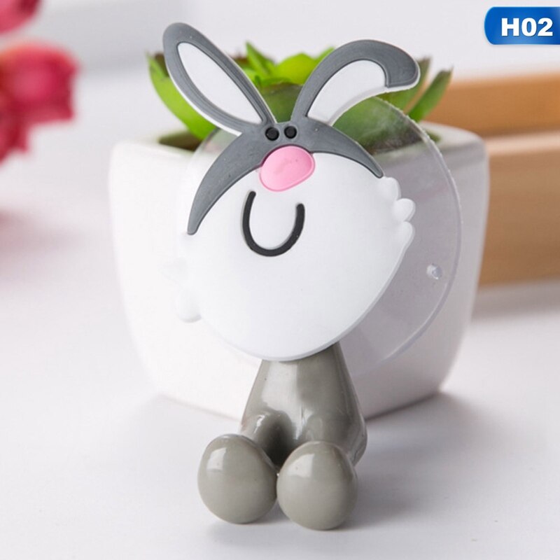 Baby Care Cute Cartoon Animal Shape Holder Sucker Suction Hooks Set Hanging Baby Toothbrush Holder Towels: 02