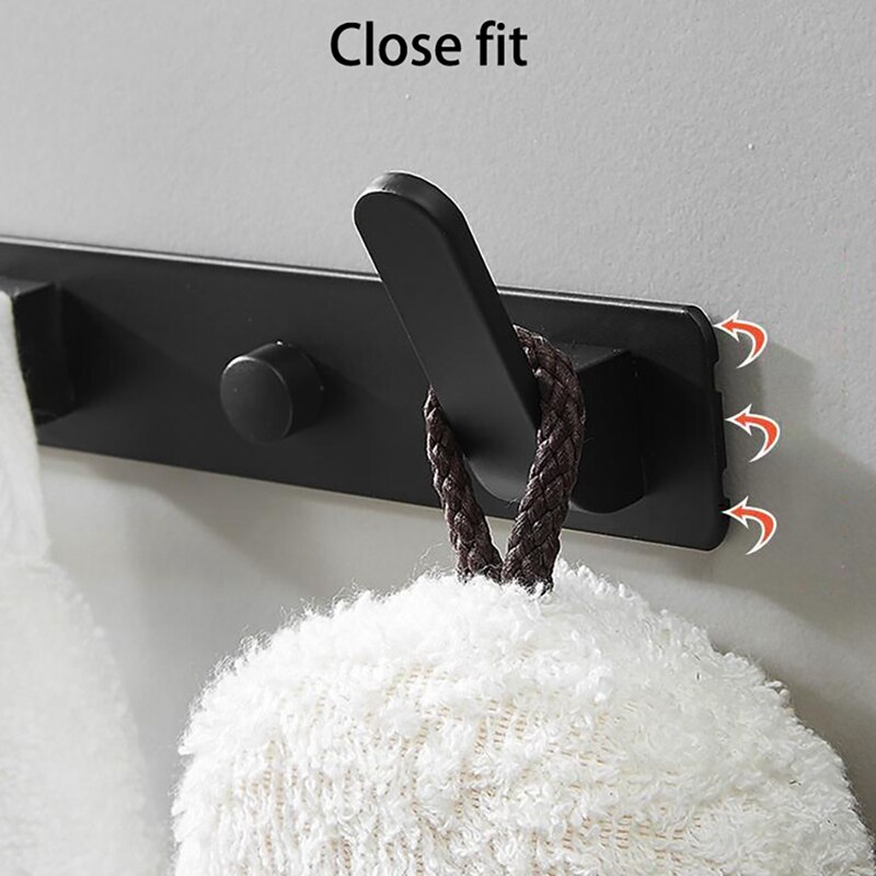 Perchero de pared con 6 ganchos, anzuelos para cocina, baño, entrada, 2 métodos de instalación, 1 Uds.