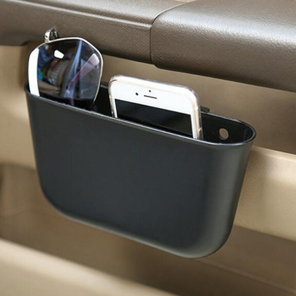 2PCS car storage box plastic car seat gap pocket storage box car trash can car accessories glasses case mobile phone storage