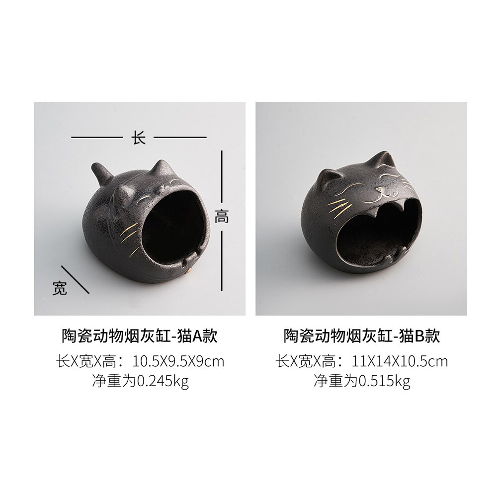 Keramische asbak diermodel knutselen moderne woonaccessoires draagbare asbak voor vriendje grappige asbak