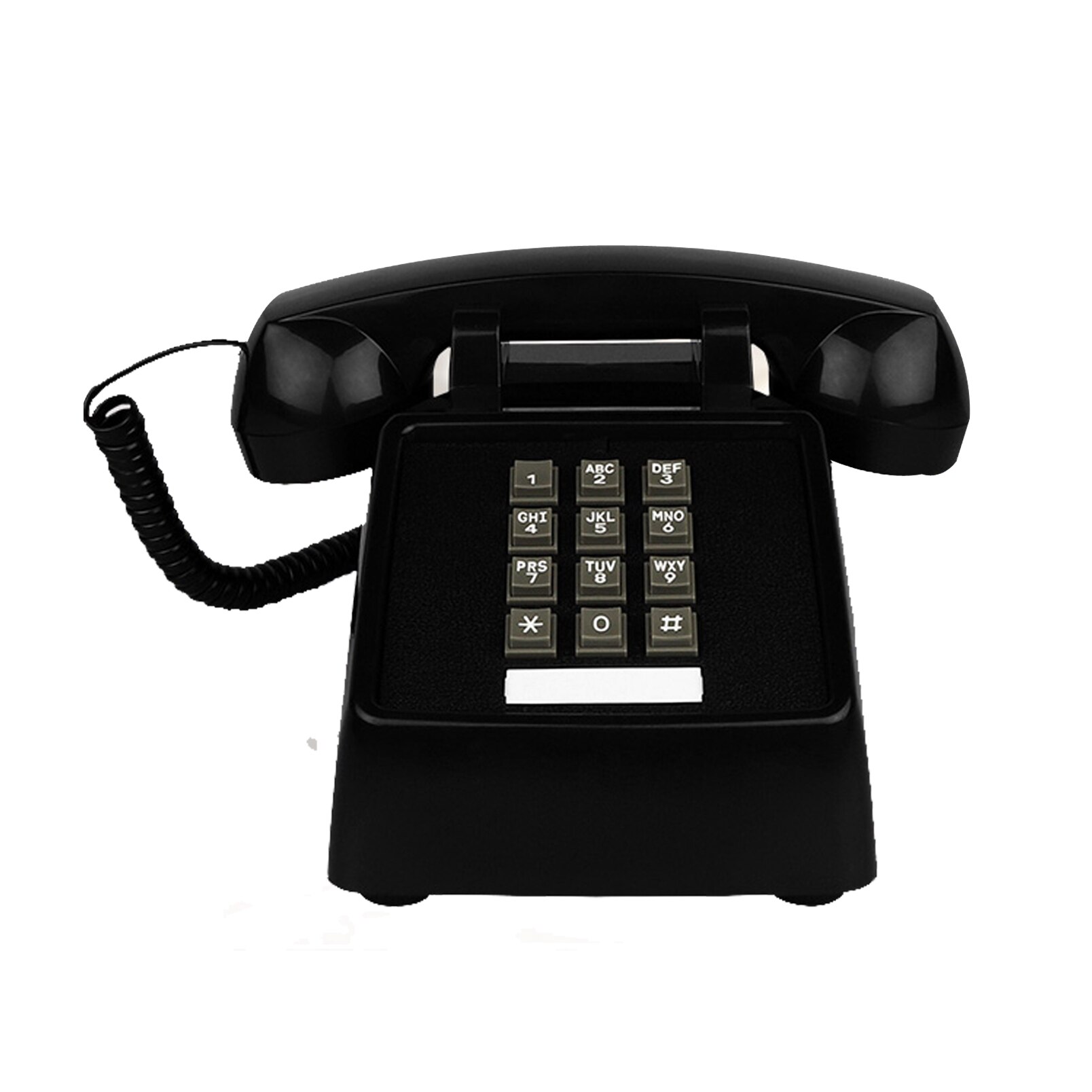 Black Landline Phones with Loud Ring for Home Office Hotel School Corded Single Line Heavy Desktop Basic Telephone for Seniors