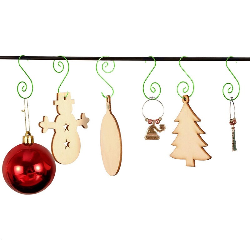 120 Stuks Kerst Ornament Haken S Vorm Hanger Haken Swirl Scroll Ornament Haak voor Kerstboomversiering Hanger (G