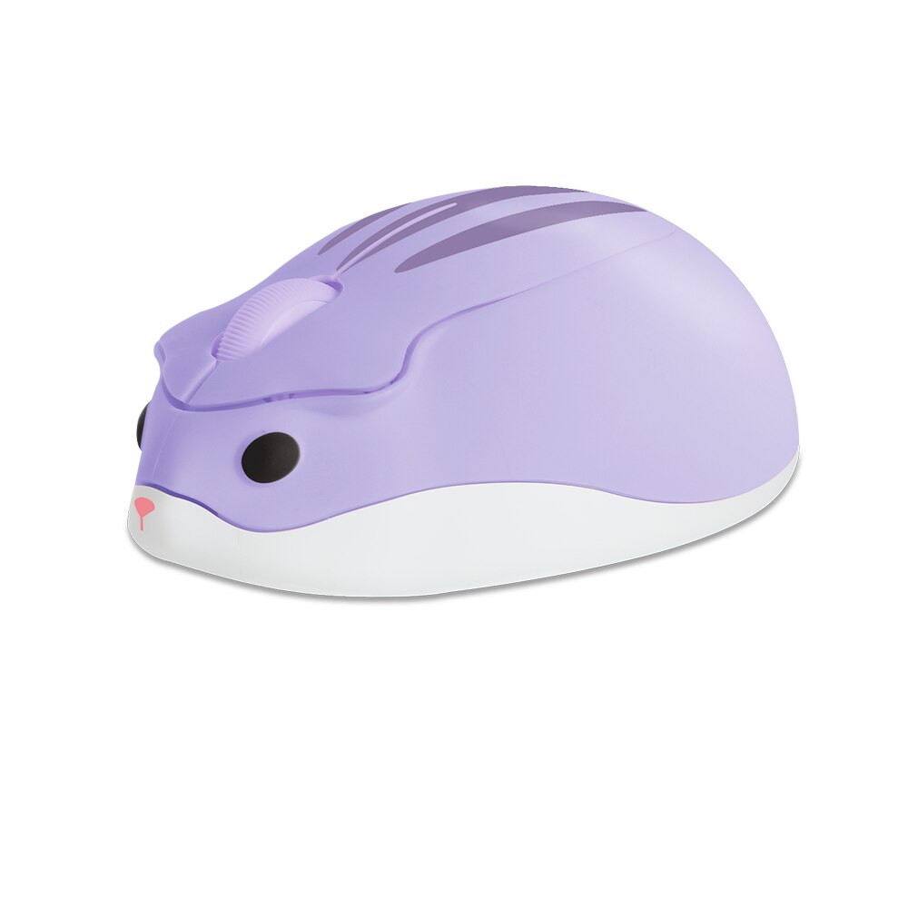 CHYI Cute 2.4G Wireless Optical Mouse USB Ergonomic Mini Office Mouse Hamster Cartoon Gamer Mice For Computer Laptop PC: Purple