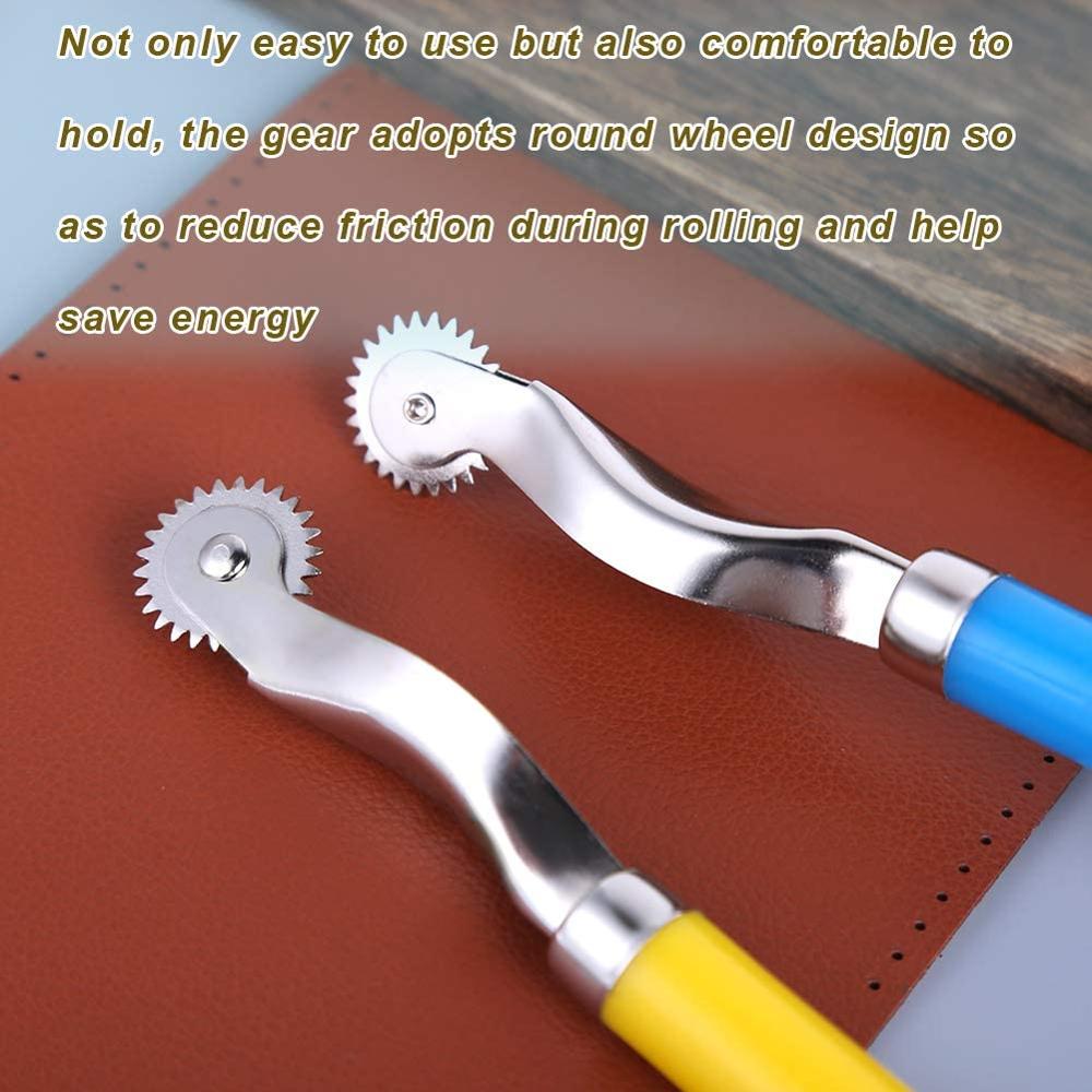 LMDZ Tracer Tracing Wheel Ruler Leather Sewing Tools Serrate Edge Pattern Tailor Stitch Marker Kit Stitch Marker Sewing Tool Kit