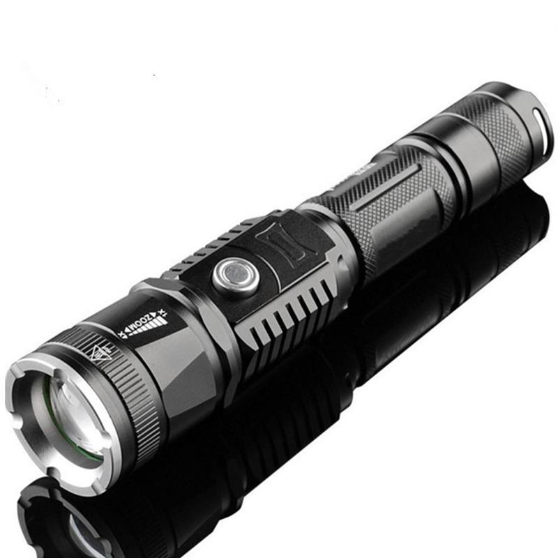 T6 Led Zaklamp 40000 Lumen Verlichting Zoomable Modes 18650 Batterij Outdoor Penlight