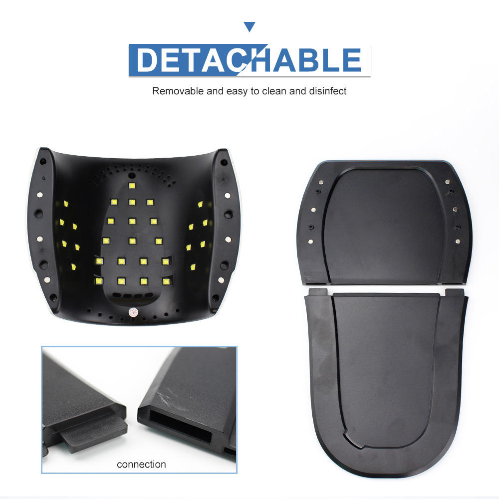 Lámpara UV LED para secado de uñas, lámpara secadora de uñas con luz de 120W/48W, para secado de barniz de Gel, con 30 Uds. LED, secado rápido, máquina para uñas con fondo de pies