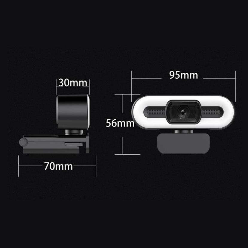 4K HD Webkamera Kostenloser Stock Ring Licht Schönheit Computer Kamera Autofokus Video Konferenz Netz Kamera Für Internet Berühmtheit Live