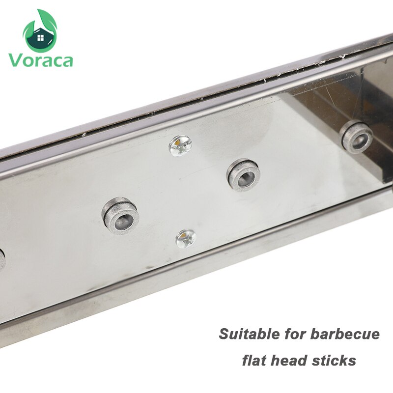 Grille de Barbecue à retournement automatique, avec 10 autocollants de BBQ, largeur réglable, étagère en acier inoxydable, 10 trous, outils de roulement de brochettes
