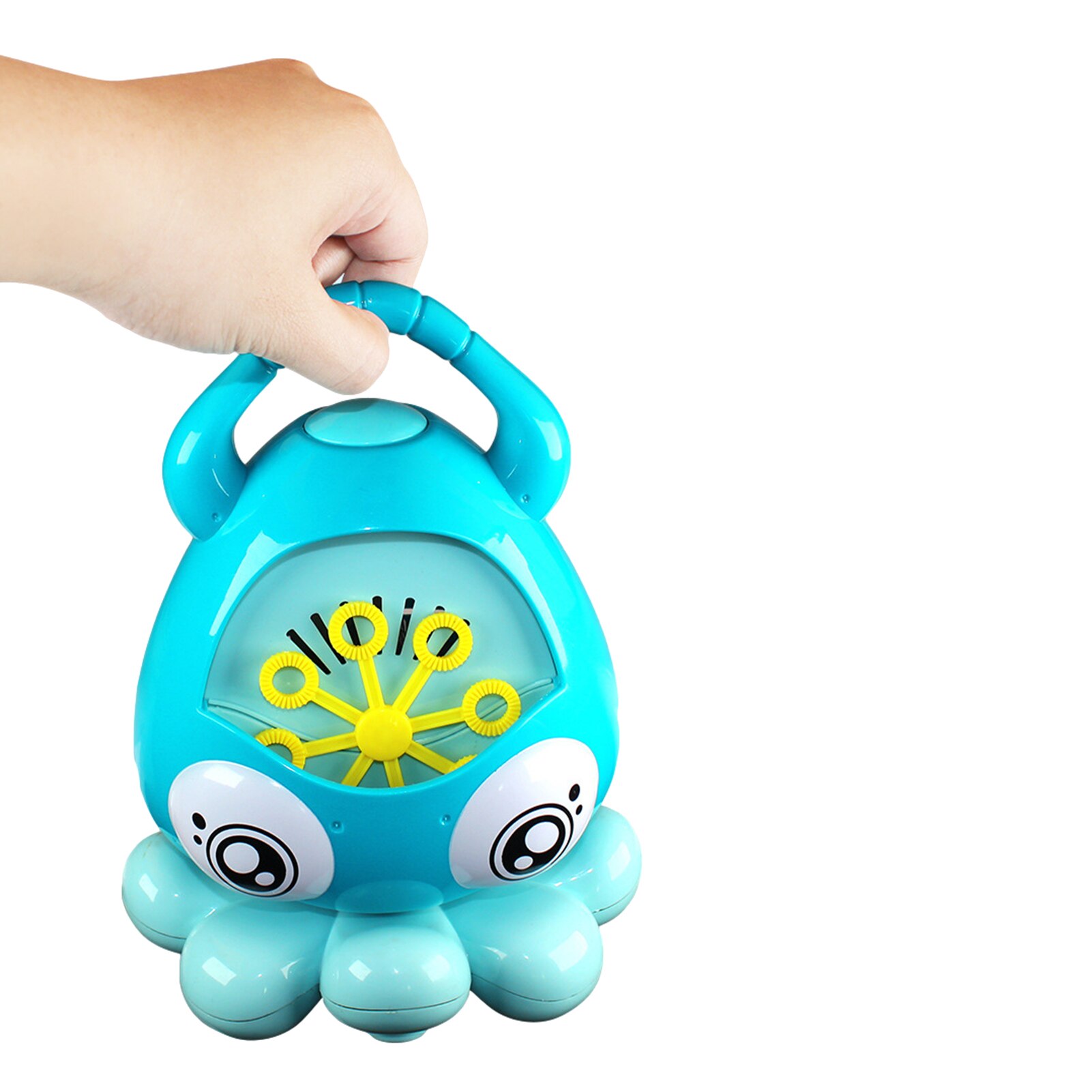 Cute Octopus Bubble Machine Baby Bath Toys Electric Automatic Bubble Blower Maker With Music Baby Bathtub Outdoor Toys: Blue