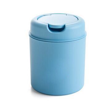 1PC Mini desktop trash cans household clean trash cans trash bin cesto de lixo desk organizer garbage plastic bucket cubo basura: Blue