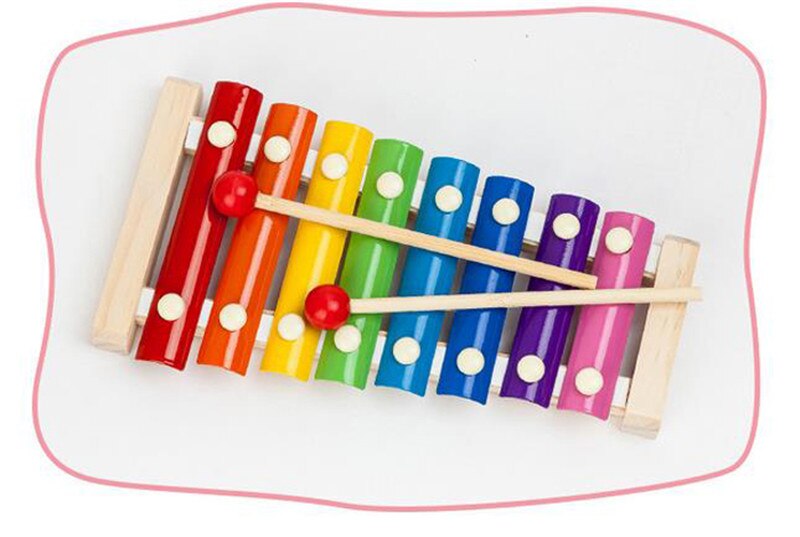 Set Instruments Musique Enfant JOFLVA - Xylophone, Tambourin, Castagnettes... - Jouet Bois éducatif 2 Ans+