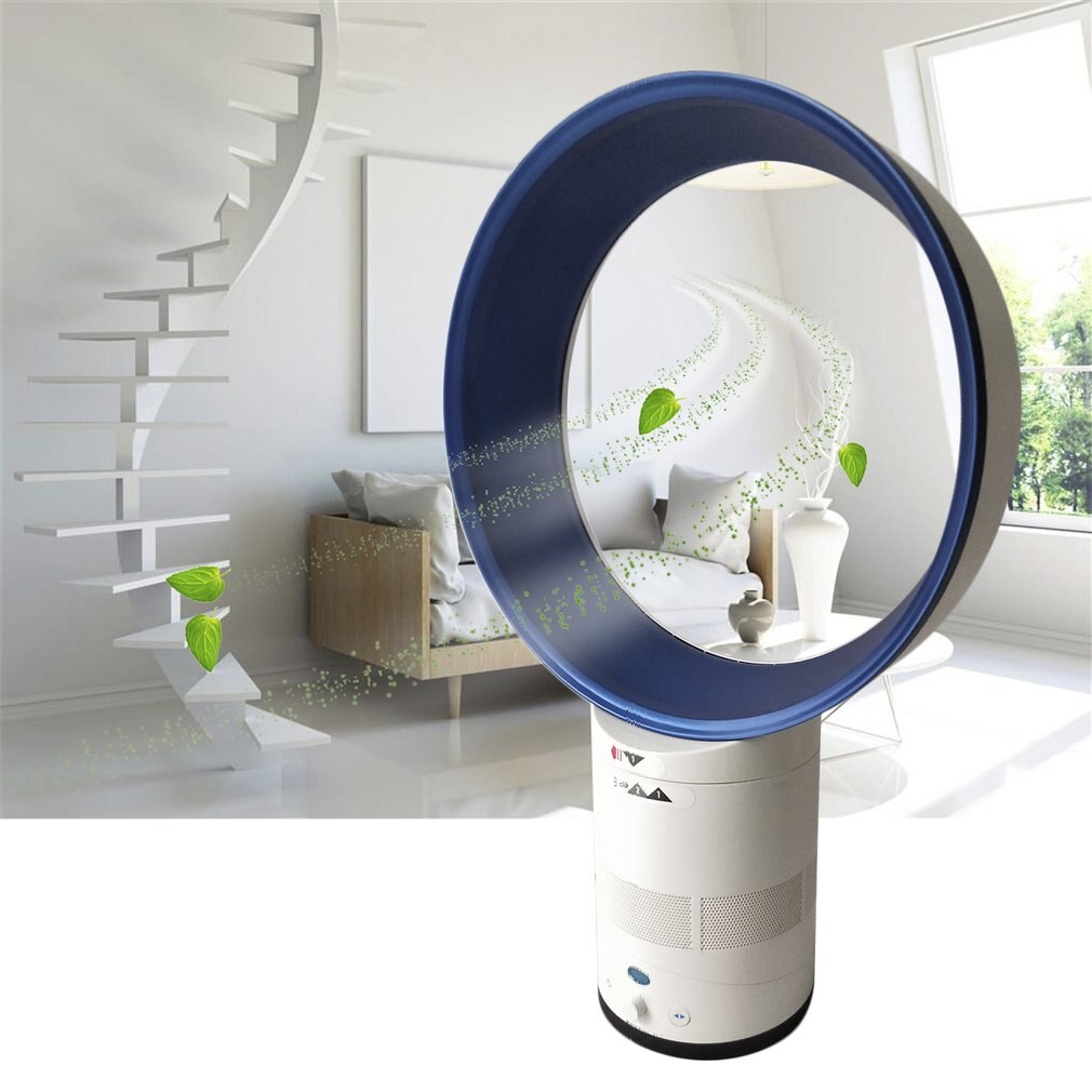 12-Inch Mini Portable Bladeless Fan Children Safe Home Air Conditioner Summer AirFlow Cooling Fan For Home Office Kids Bedroom