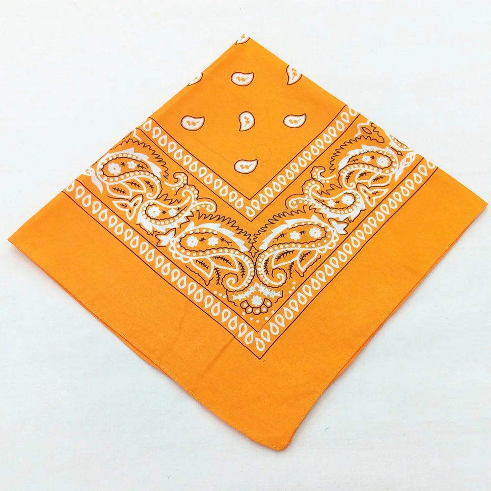 Unisexe hommes femmes Bandana bandeau Cowboy hommes motard sport chapeaux poignet bandeau simple face tête enveloppement écharpe Paisley: Rouge