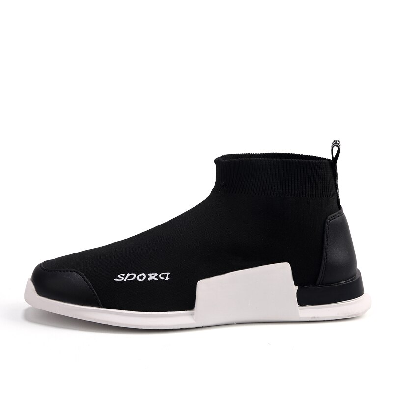 Mannen Sok Schoenen Lopen Sneakers Mesh Schoenen Fitness Sok-Achtige Sapato Masculino Mannelijke Sneakers Tenis Casual Volwassenen Trainers: Black / 10