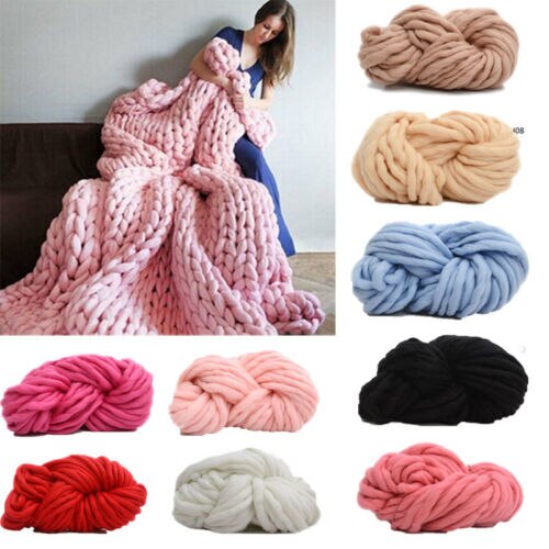 Wool Alternative Chunky Yarn DIY Bulky Arm Knitting Blanket Hand Knitting Spin Yarn