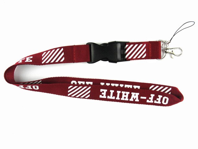 "Mobile Phone Lanyard Badge Certificate Exhibition Hanging Neck Buckle Lanyard White Foreign Trade Sports Material Model Number": 5