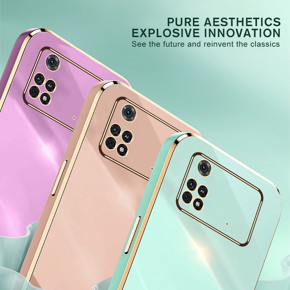 Custodia in Silicone con cornice dritta per Xiaomi Poco X4 Pro 5G custodia Mi titanco X4Pro PocoX4 X 4 Pro NFC Camera Fundas antiurto