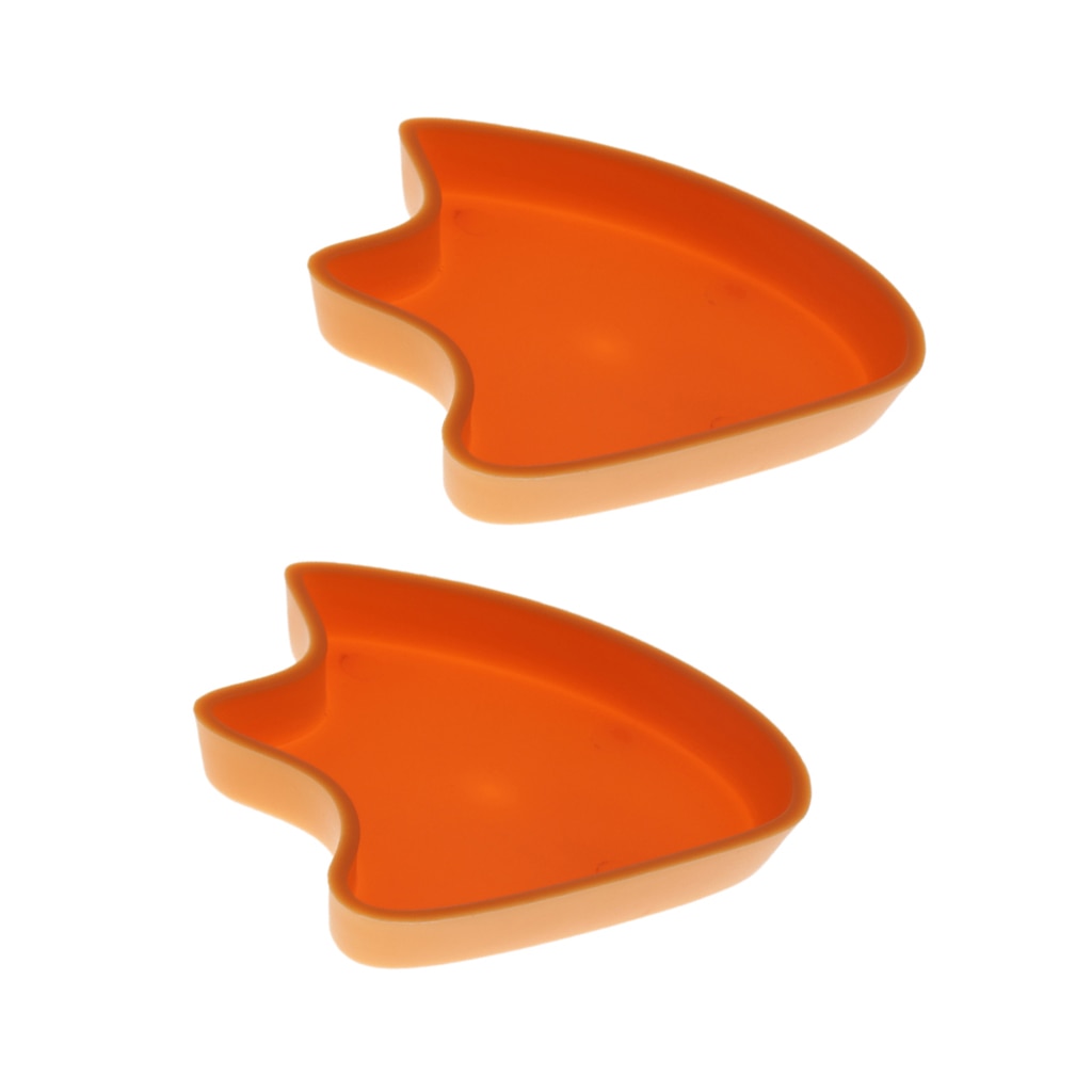 1/2/5 pak krybdyr vand mad fad skål plast gekko måltid orm foder blad form fodaftryk små kæledyr mini hjørne foderskål