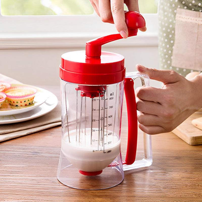 Separador de masa para tortitas, dispensador de masa con función de agitación, manual, para hornear, DIY