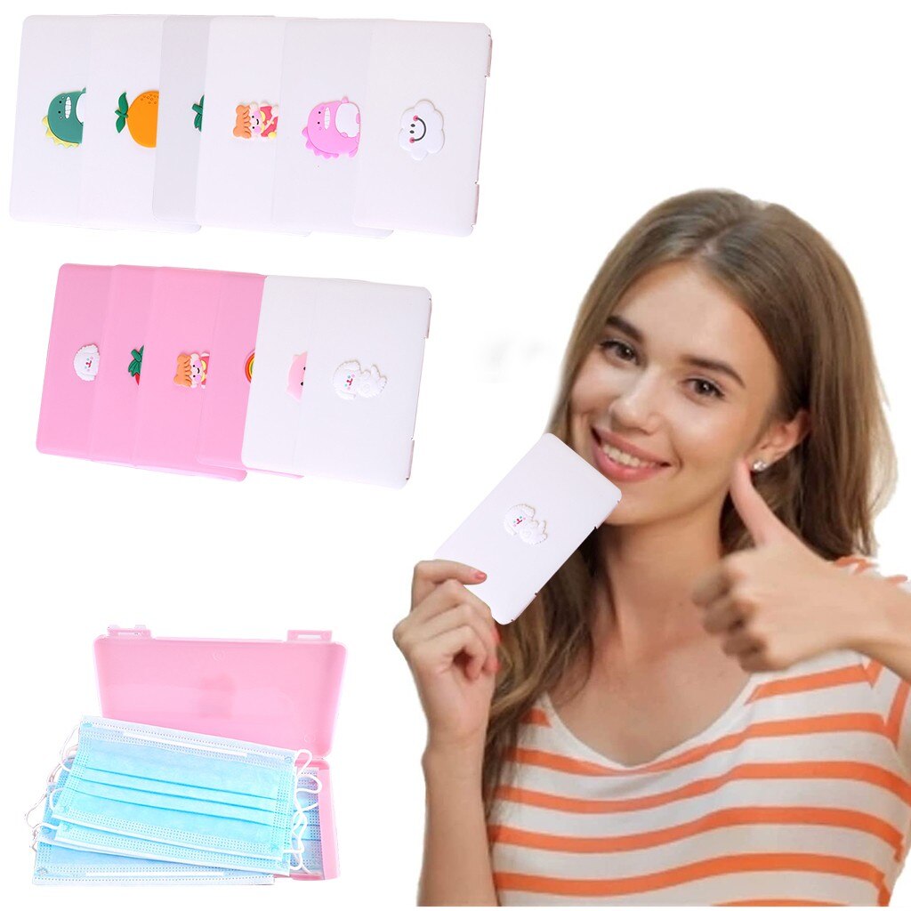 Mask Cover Bag Portable Facemask Holder Plastic Face Covering Storage Box Reusable Folders With Lids Storage Guardar Mascarillas