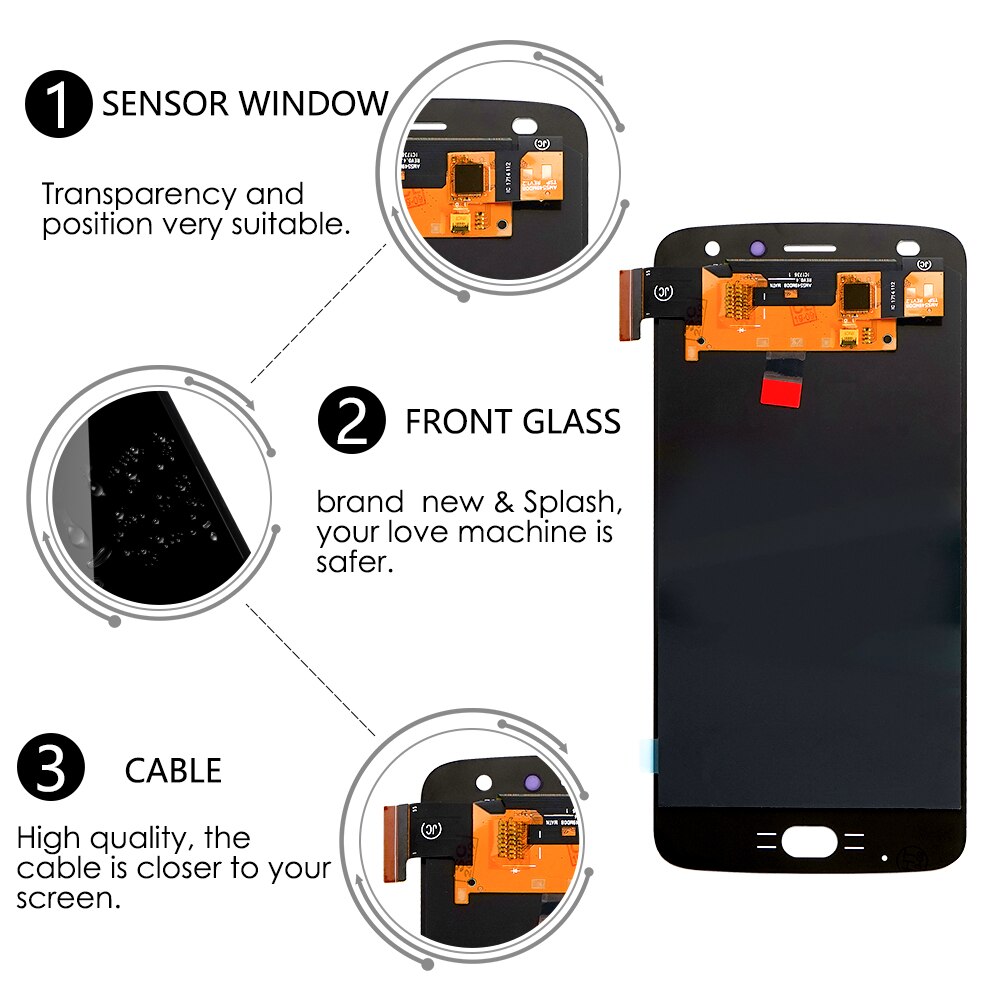 Pantalla LCD Super AMOLED para Motorola Moto Z2 Play XT1710, Digitalizador de pantalla táctil, XT1710-02, XT1710-07