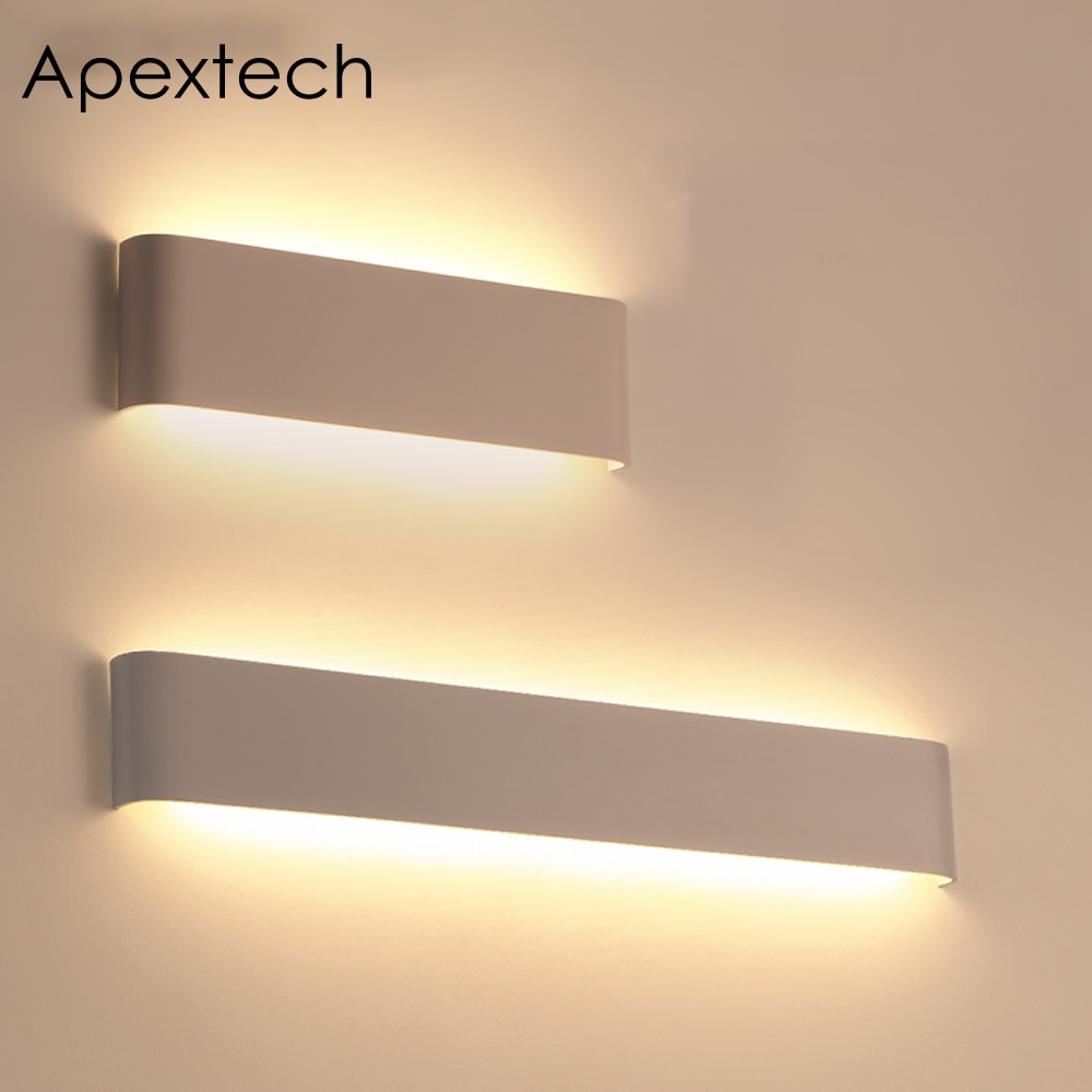 Apextech LED TV applique murale escalier luminaires aluminium linéaire applique murale barre chambre veilleuses doré argent noir