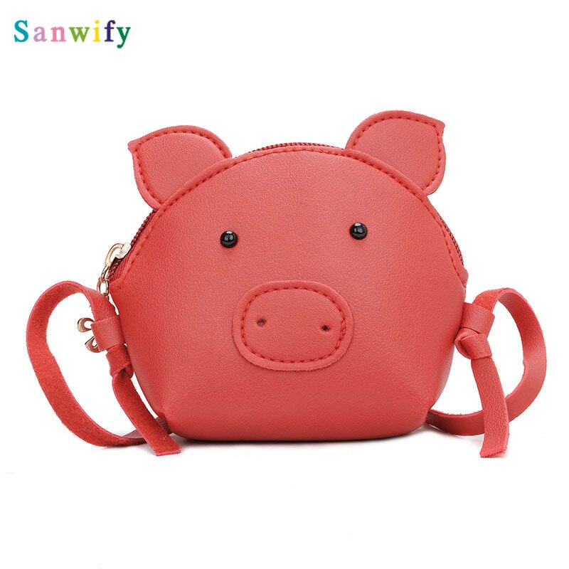 Monedero de oveja renagada para niñas, monedero para niños, bolso cambiador pequeño de piel sintética con dibujos animados para niños, bandolera tipo mensajero de princesa