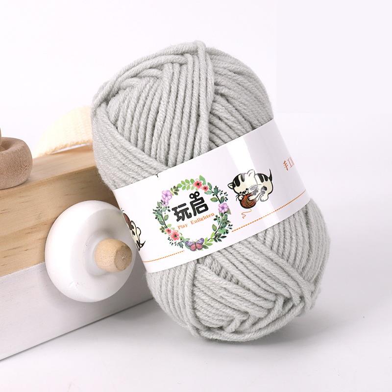25g Baby Milch Baumwollgarn zum Handstricken Häkelgarn DIY Linie zum betroffen weicher Faden DIY Amigurumi zur Seite fahren Puppe: Kakifarbig