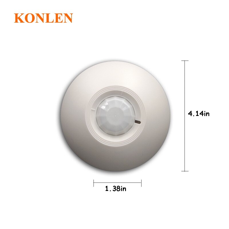 12V con cable del Sensor de movimiento PIR Detector para techo de 360 grados infrarrojo de detección de movimiento N.O N.C salida de señal de alambre de sistema de alarma