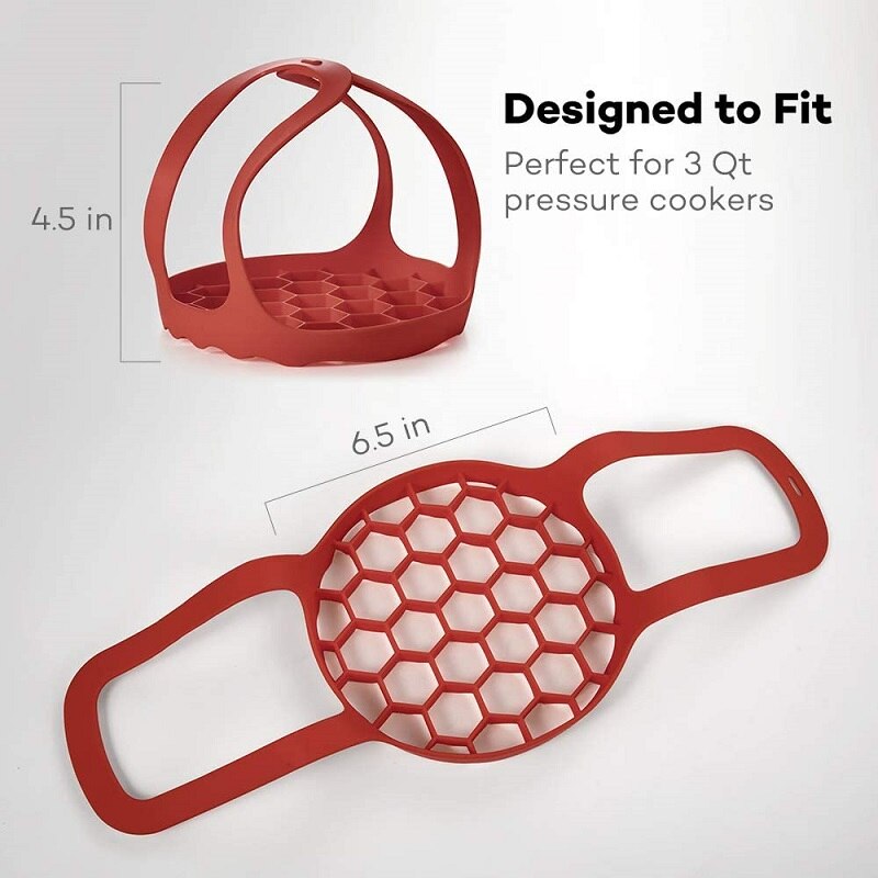 Pressure Cooker Sling Silicone Bakeware Lifter Cookers Anti-slip Drain Pad Heat Insulated Mat Egg Rack Kitchen Accessories