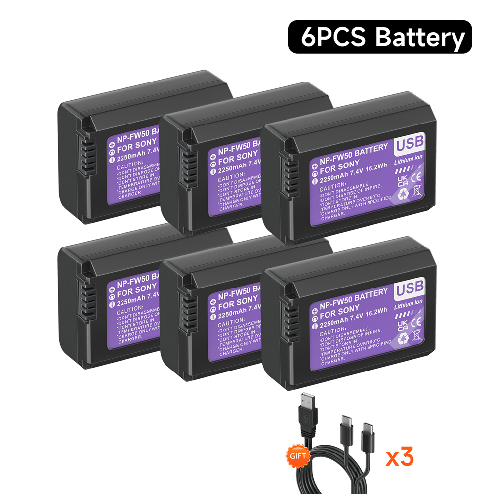 PALO tipo C NP-FW50 NPFW50 NP FW50 batería para Sony Alpha a6500 a6300 a6400 a6000 a6100 a5000 a3000 NEX-3 a7 7R a7R a7R II a7rii