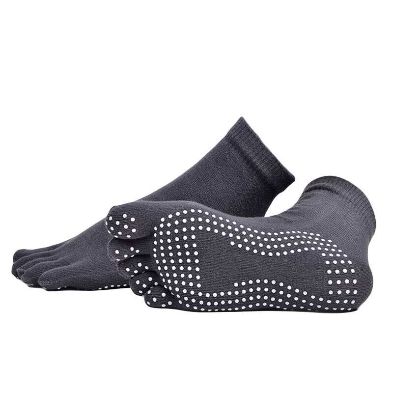 3D Anti-skid parte inferior de goma de fútbol calcetines de deporte para correr calcetines de cinco dedos Atlético calcetines de algodón