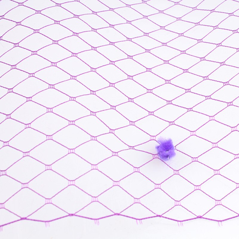 Lilla 5 yards pr. parti fuglebur slør med prik 45 cm bredde russisk slør netting bryllup prik slør stof gør-det-selv hårtilbehør