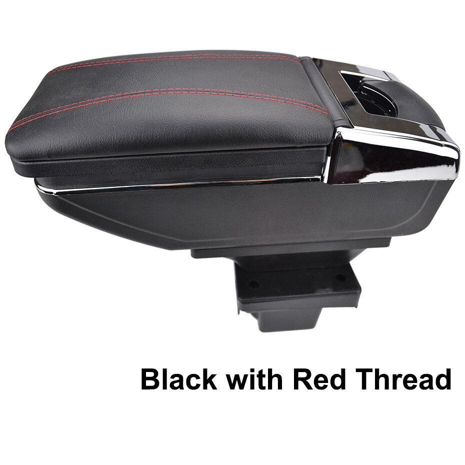 Armrest Rotatable For Skoda Yeti 09-On / Octavia Mk2 2 2005 A5 Centre Console Storage Box Armrest Arm Rest: Red thread